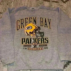 Vintage Kids Galt‎ Sand Green Bay Packers Crewneck size L 16/18
